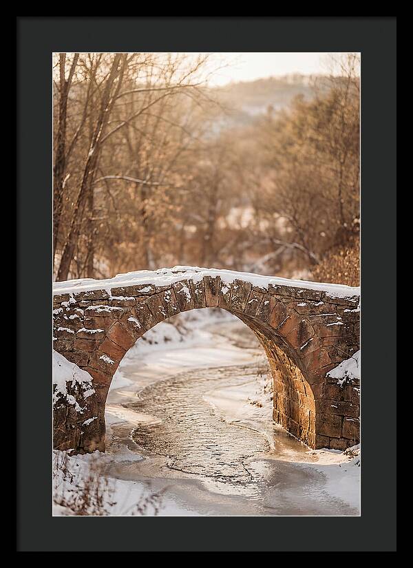 Snow Covered Stone Bridge