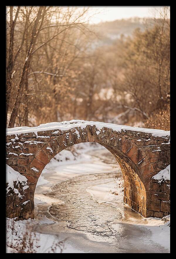 Snow Covered Stone Bridge