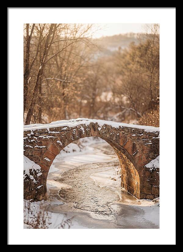 Snow Covered Stone Bridge