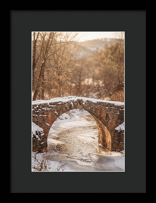 Snow Covered Stone Bridge