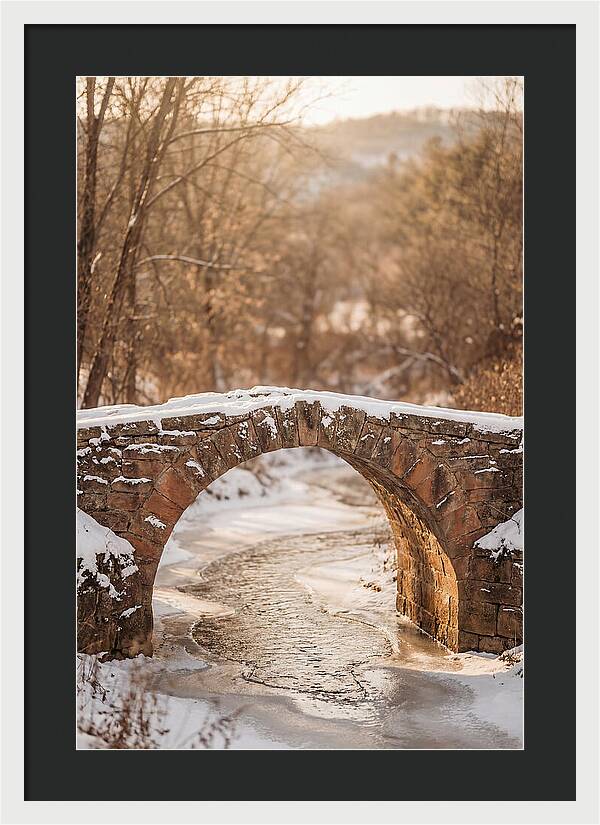 Snow Covered Stone Bridge