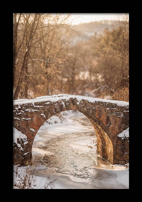Snow Covered Stone Bridge