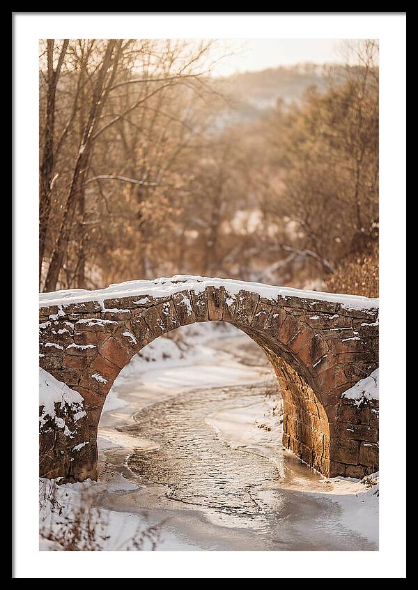 Snow Covered Stone Bridge