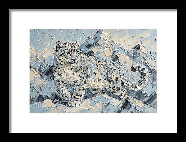 Snow Leopard Among Mountains