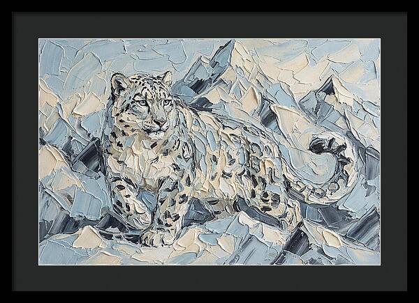 Snow Leopard Among Mountains