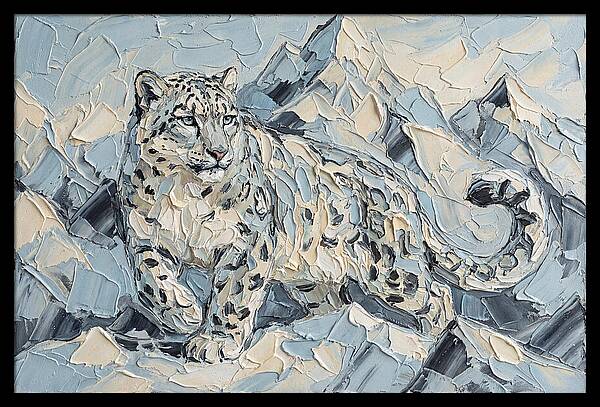 Snow Leopard Among Mountains