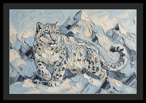 Snow Leopard Among Mountains