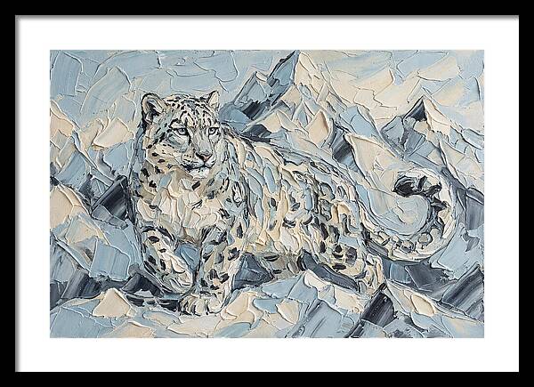 Snow Leopard Among Mountains