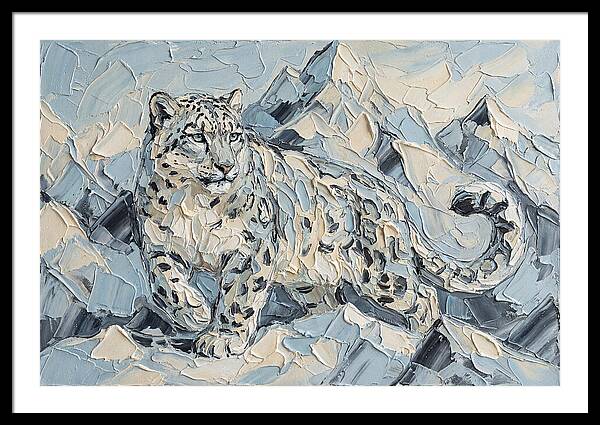 Snow Leopard Among Mountains