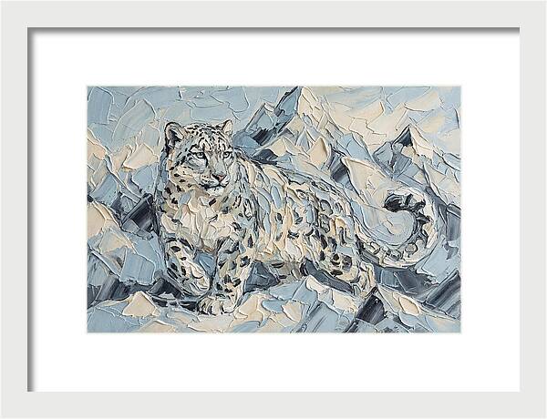 Snow Leopard Among Mountains