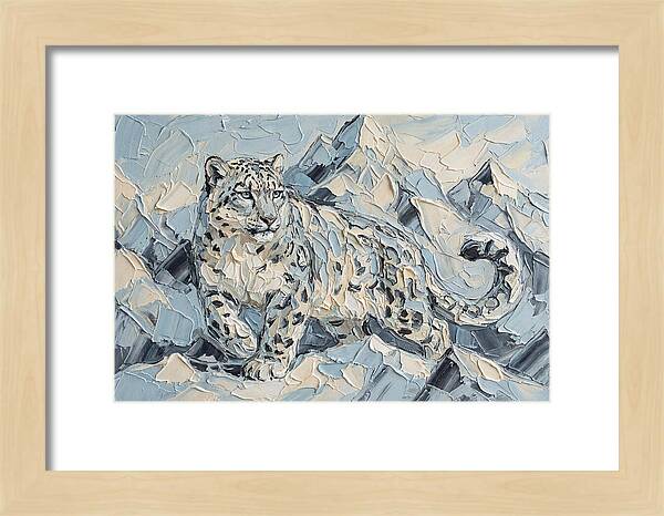 Snow Leopard Among Mountains