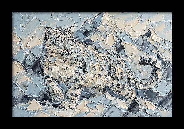 Snow Leopard Among Mountains
