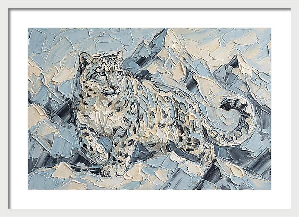 Snow Leopard Among Mountains