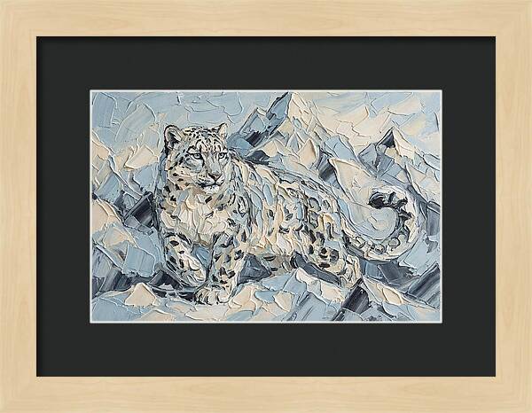 Snow Leopard Among Mountains