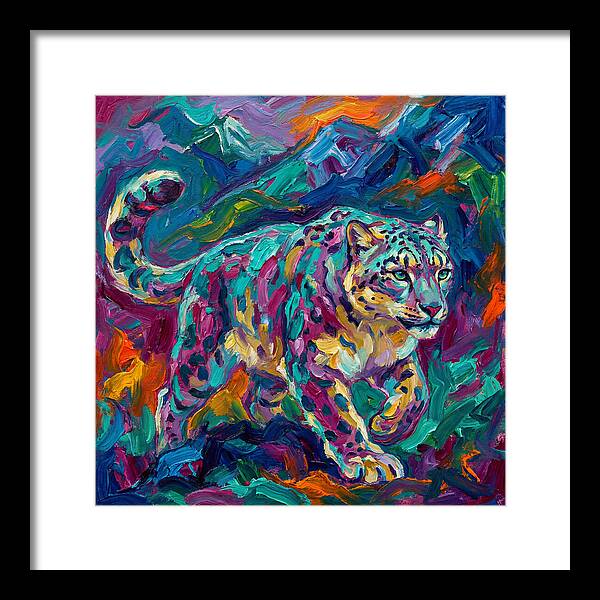 Snow Leopard In Vibrant Colors