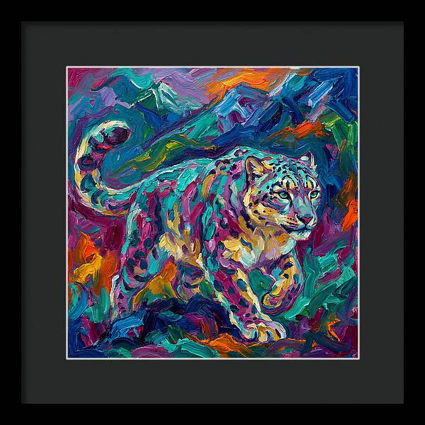 Snow Leopard In Vibrant Colors