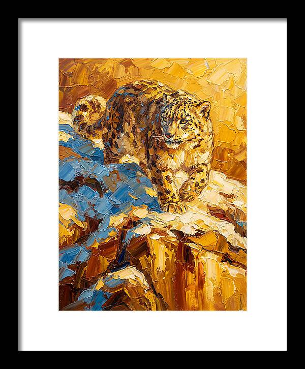 Snow Leopard On Rocky Terrain