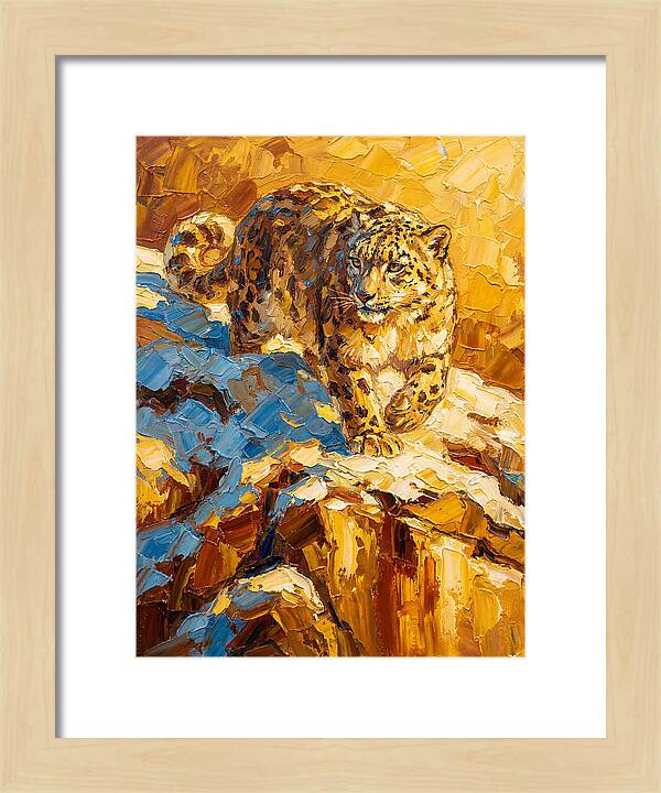 Snow Leopard On Rocky Terrain