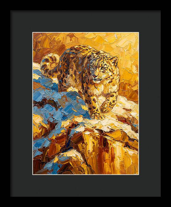 Snow Leopard On Rocky Terrain