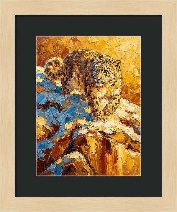 Snow Leopard On Rocky Terrain