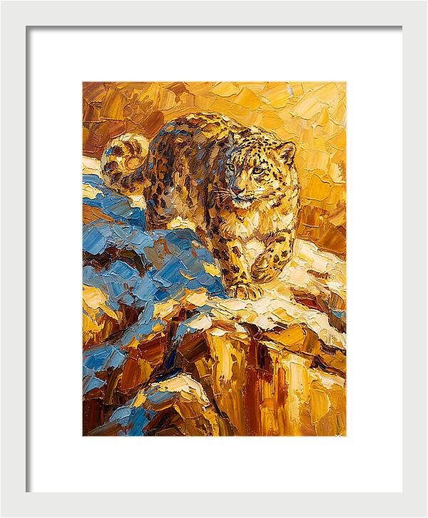 Snow Leopard On Rocky Terrain