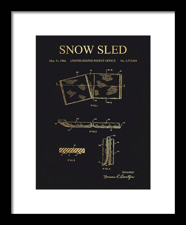 Snow Sled Gold Patent Us3372944a