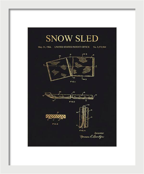 Snow Sled Gold Patent Us3372944a