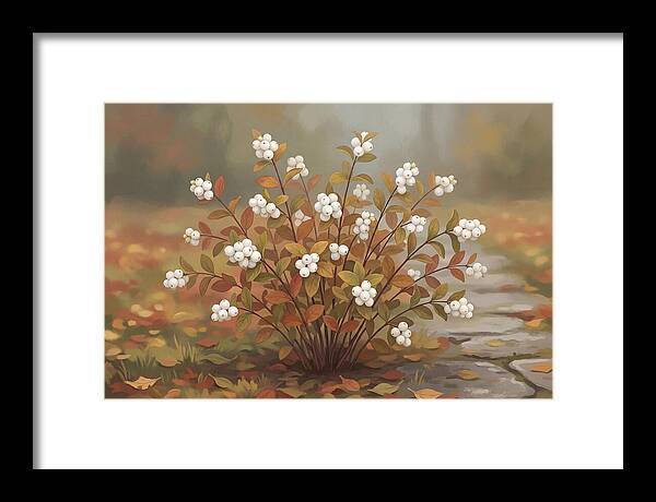 Snowberry Bush In Autumn