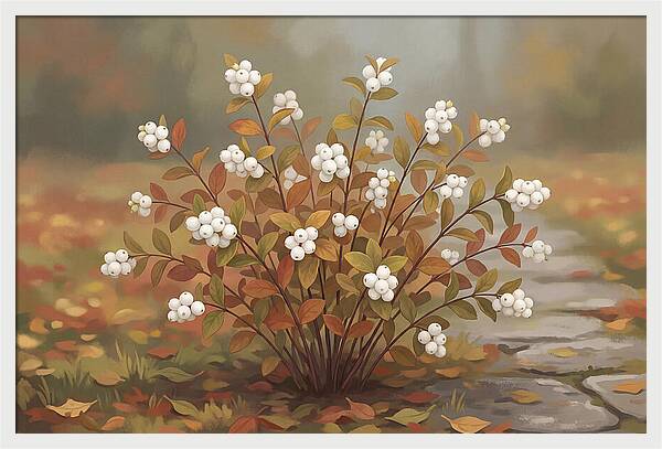 Snowberry Bush In Autumn