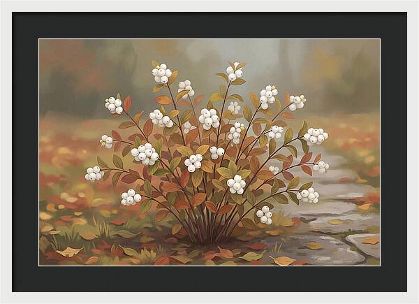 Snowberry Bush In Autumn