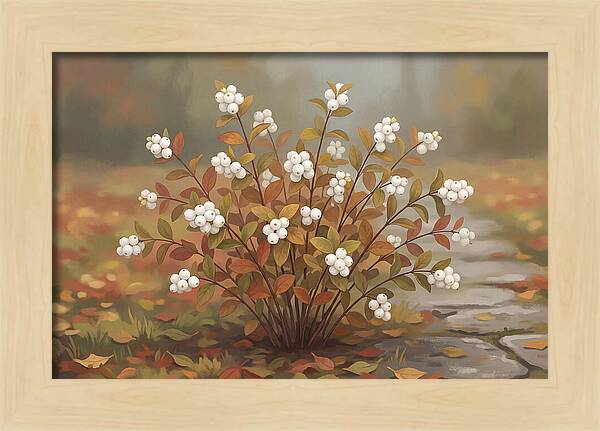 Snowberry Bush In Autumn