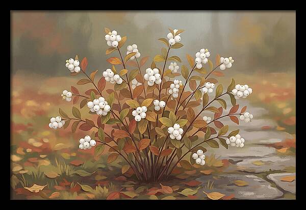 Snowberry Bush In Autumn