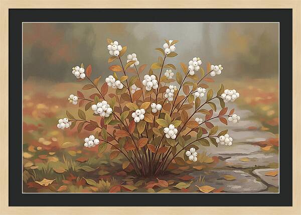 Snowberry Bush In Autumn