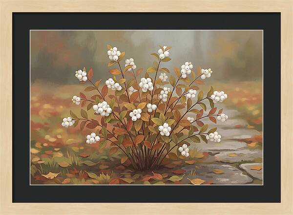 Snowberry Bush In Autumn