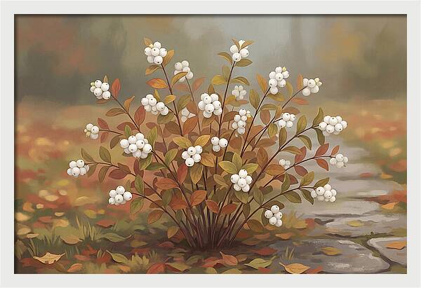 Snowberry Bush In Autumn