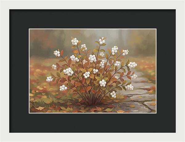 Snowberry Bush In Autumn