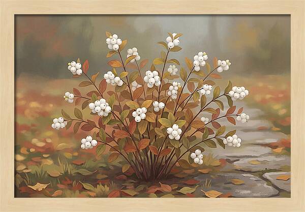 Snowberry Bush In Autumn