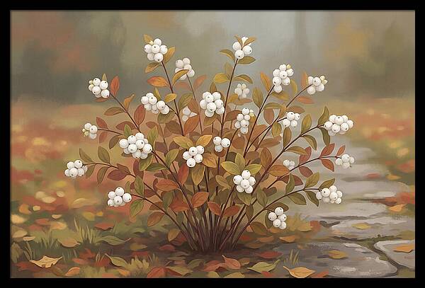 Snowberry Bush In Autumn