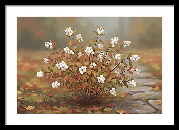 Snowberry Bush In Autumn