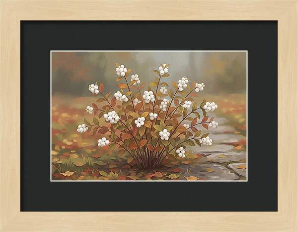 Snowberry Bush In Autumn