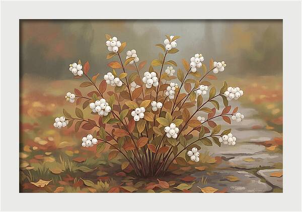 Snowberry Bush In Autumn