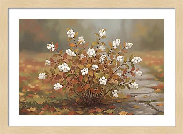 Snowberry Bush In Autumn