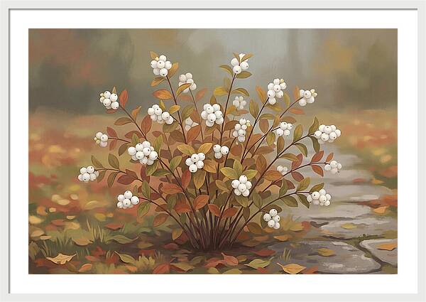 Snowberry Bush In Autumn