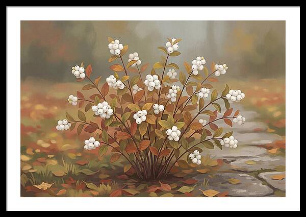 Snowberry Bush In Autumn