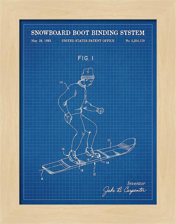 Snowboard Boot Binding System Burton Blueprint Patent Us5356170a