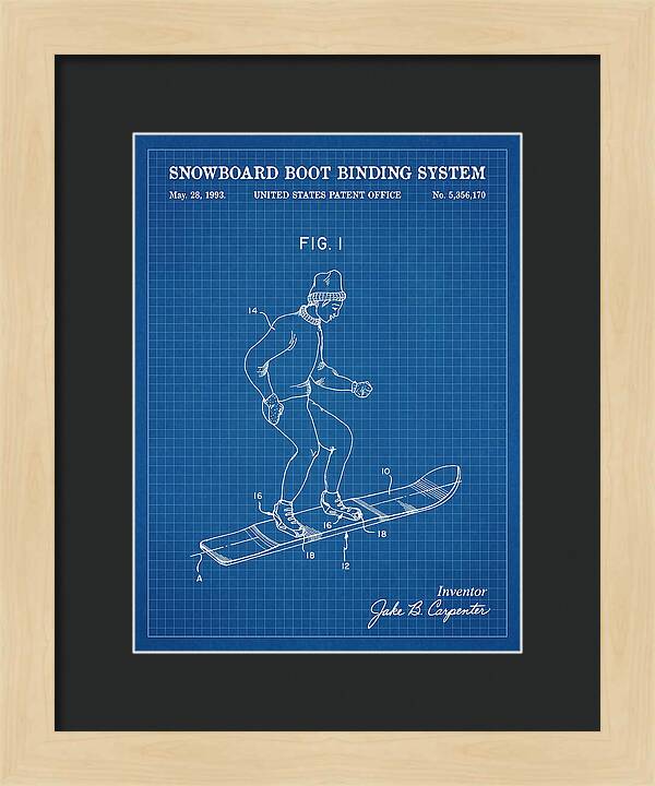 Snowboard Boot Binding System Burton Blueprint Patent Us5356170a