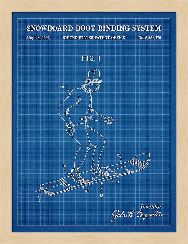 Snowboard Boot Binding System Burton Blueprint Patent Us5356170a