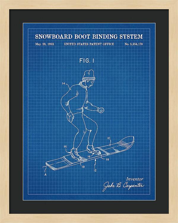 Snowboard Boot Binding System Burton Blueprint Patent Us5356170a