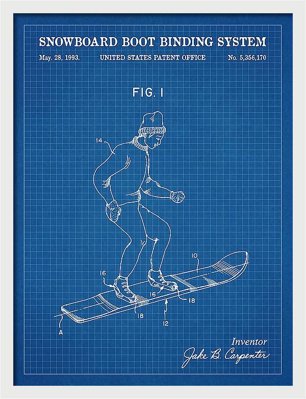 Snowboard Boot Binding System Burton Blueprint Patent Us5356170a