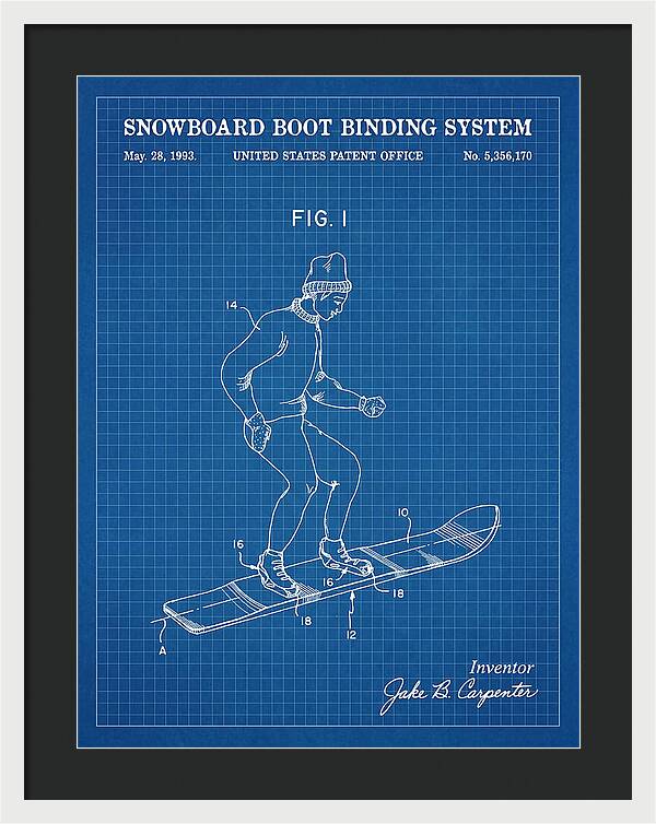 Snowboard Boot Binding System Burton Blueprint Patent Us5356170a